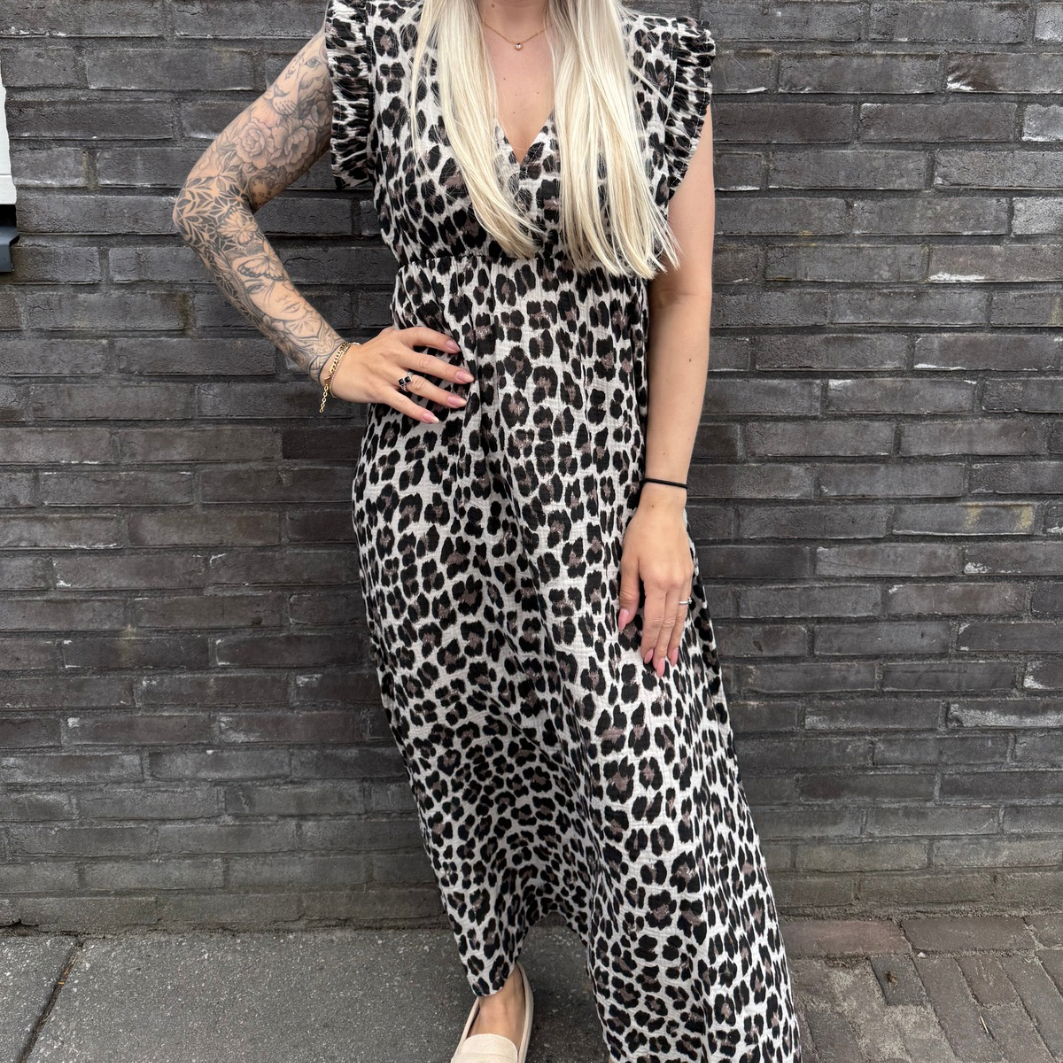 Maxi dress panterprint