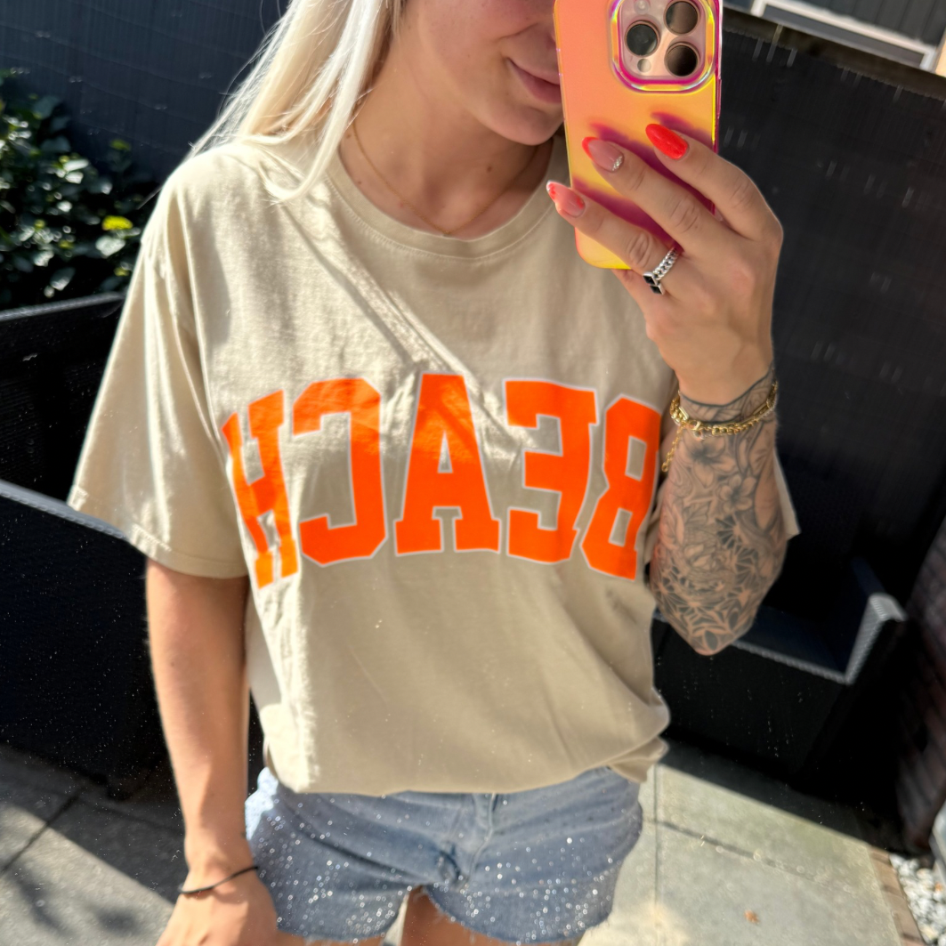 BEACH T-shirt beige
