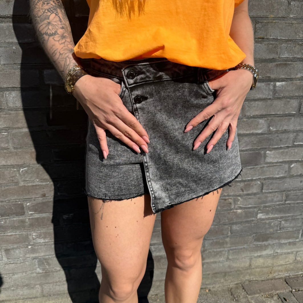 Broekrokje spijkerstof Laulia grey