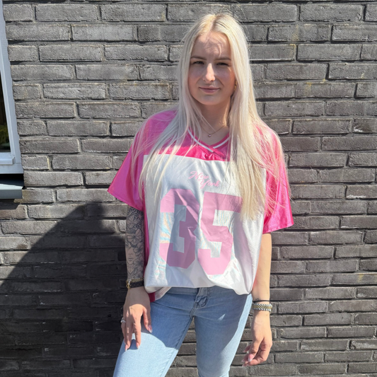New York tshirt roze