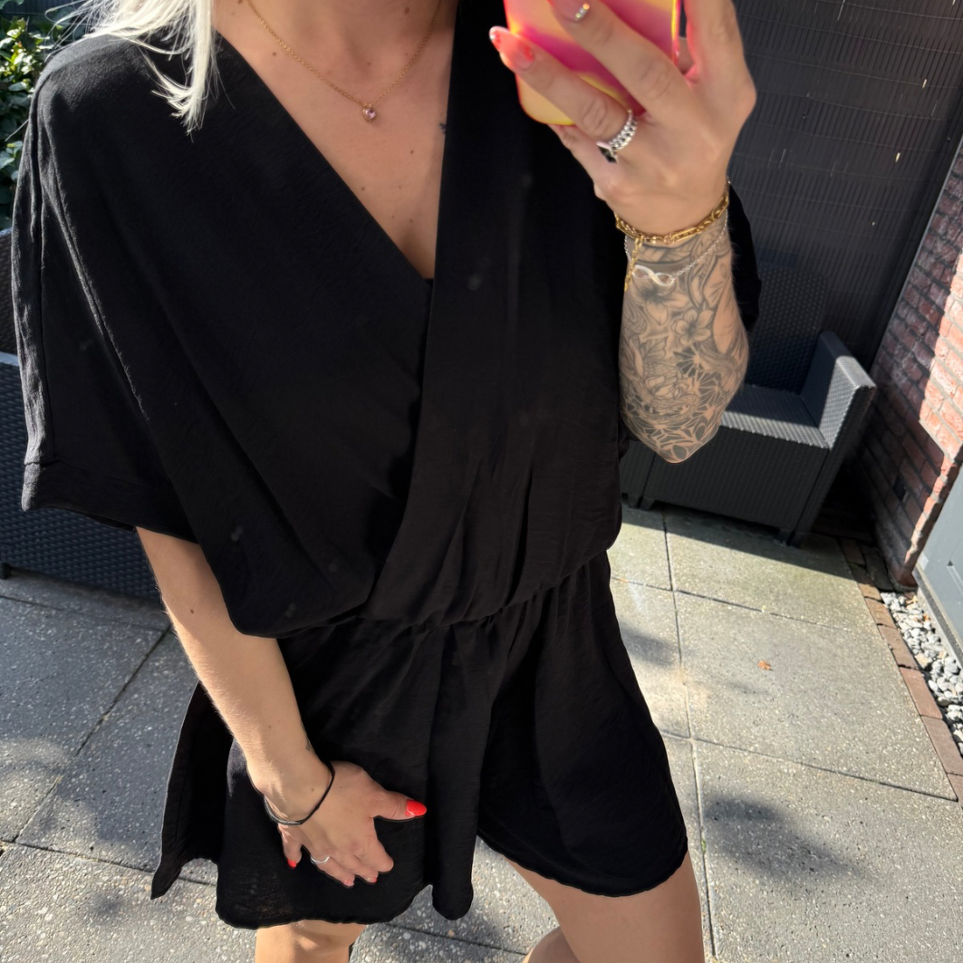 Korte jumpsuit zwart