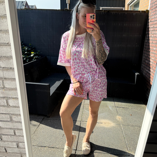 Leopard set paars