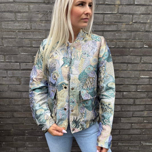 Kzell papegaai jacket blue green