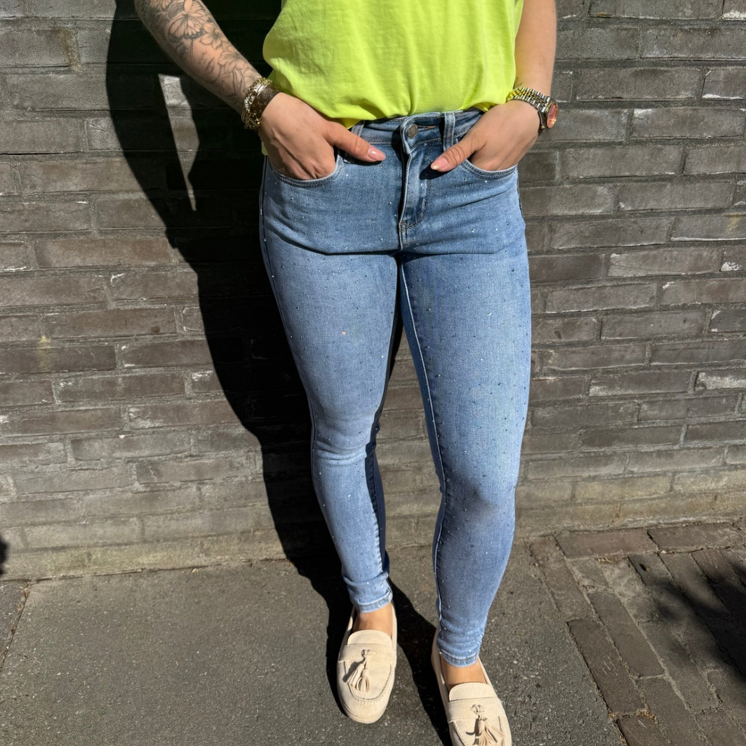 Glitter jeans denim