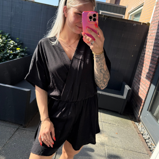 Korte jumpsuit zwart