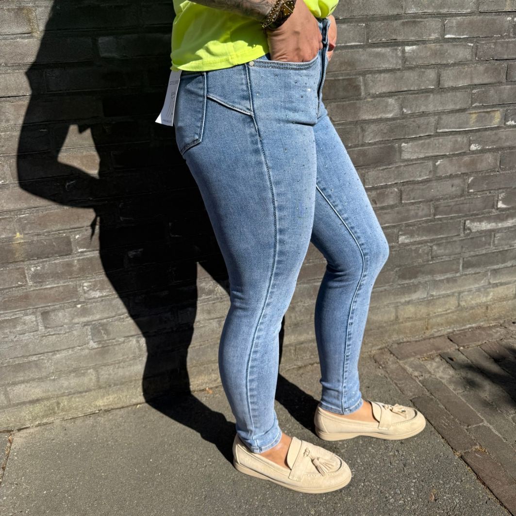 Glitter jeans denim