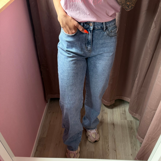 Wide leg jeans denim blue