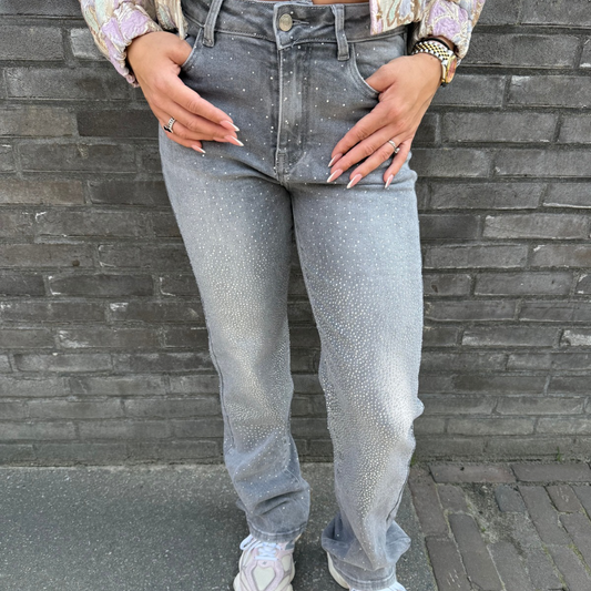Super stretch wide leg - grey