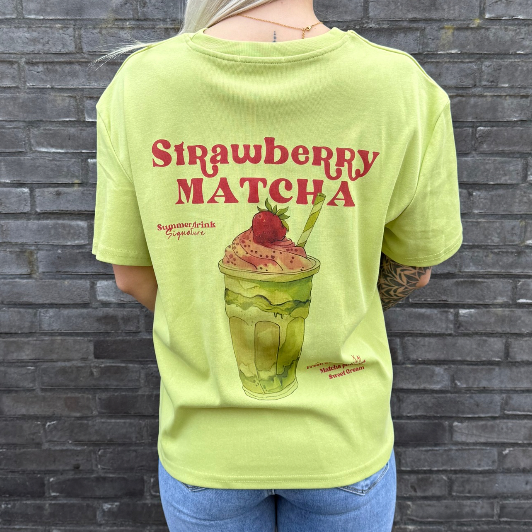 T-shirt Strawberry matcha green